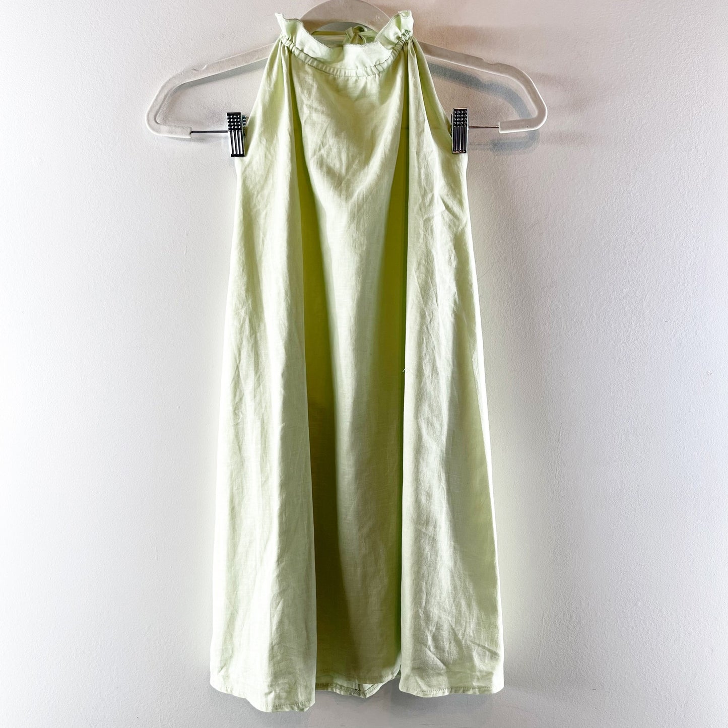 SNDYS Alysse Sleeveless Halter Neck Open Back Mini Dress Matcha Green Medium