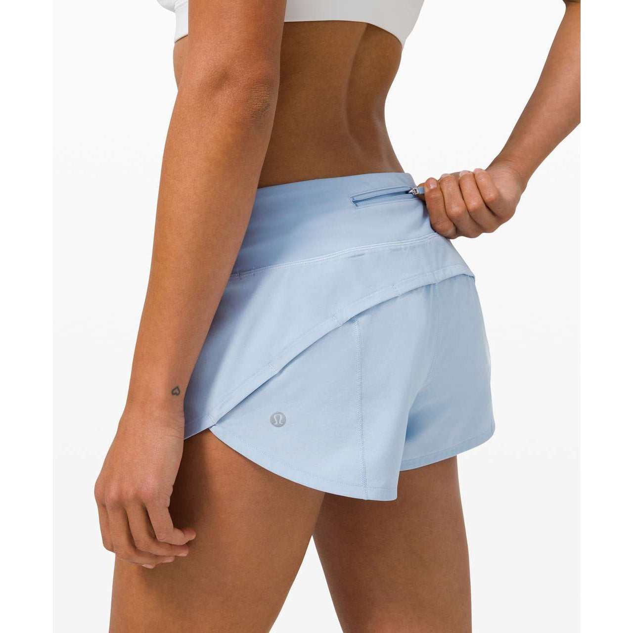 Lululemon Speed Up Shorts 2.5" Blue Linen 4