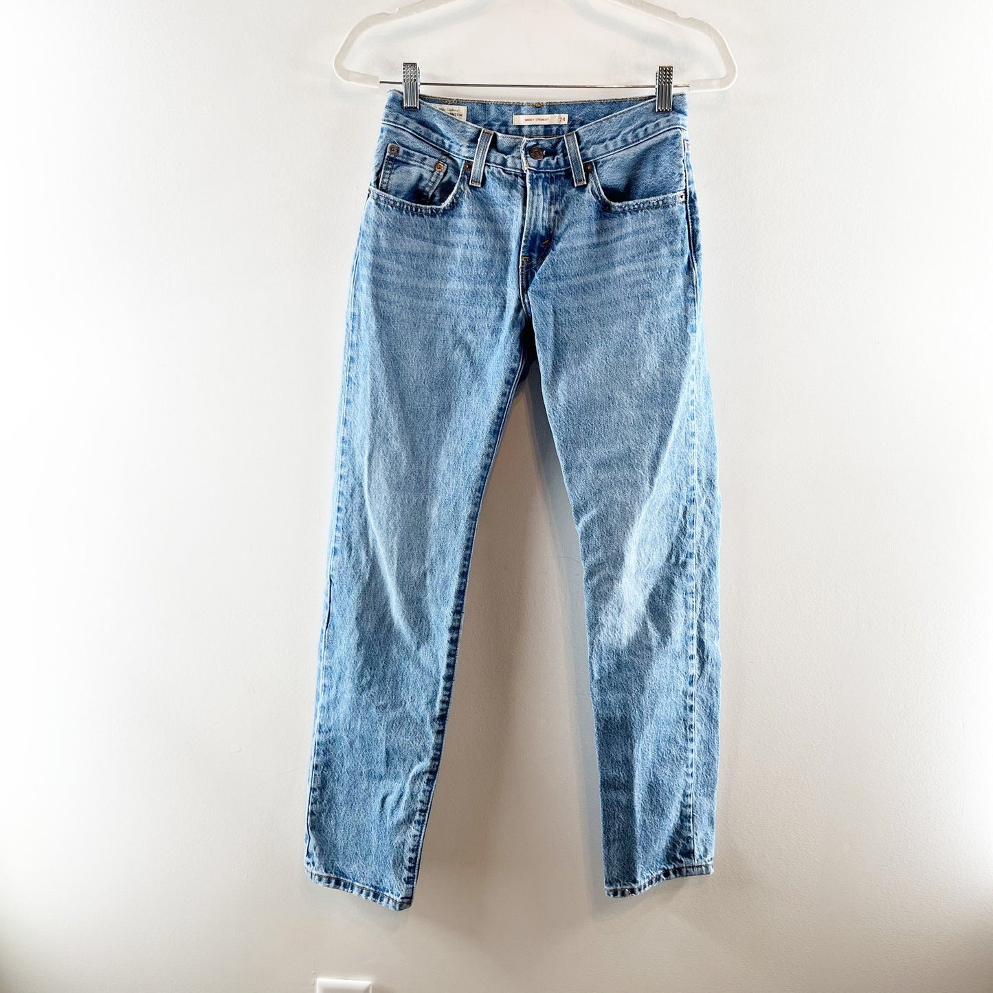 Levi's Middy Mid Rise Straight Leg Jeans Blue 24