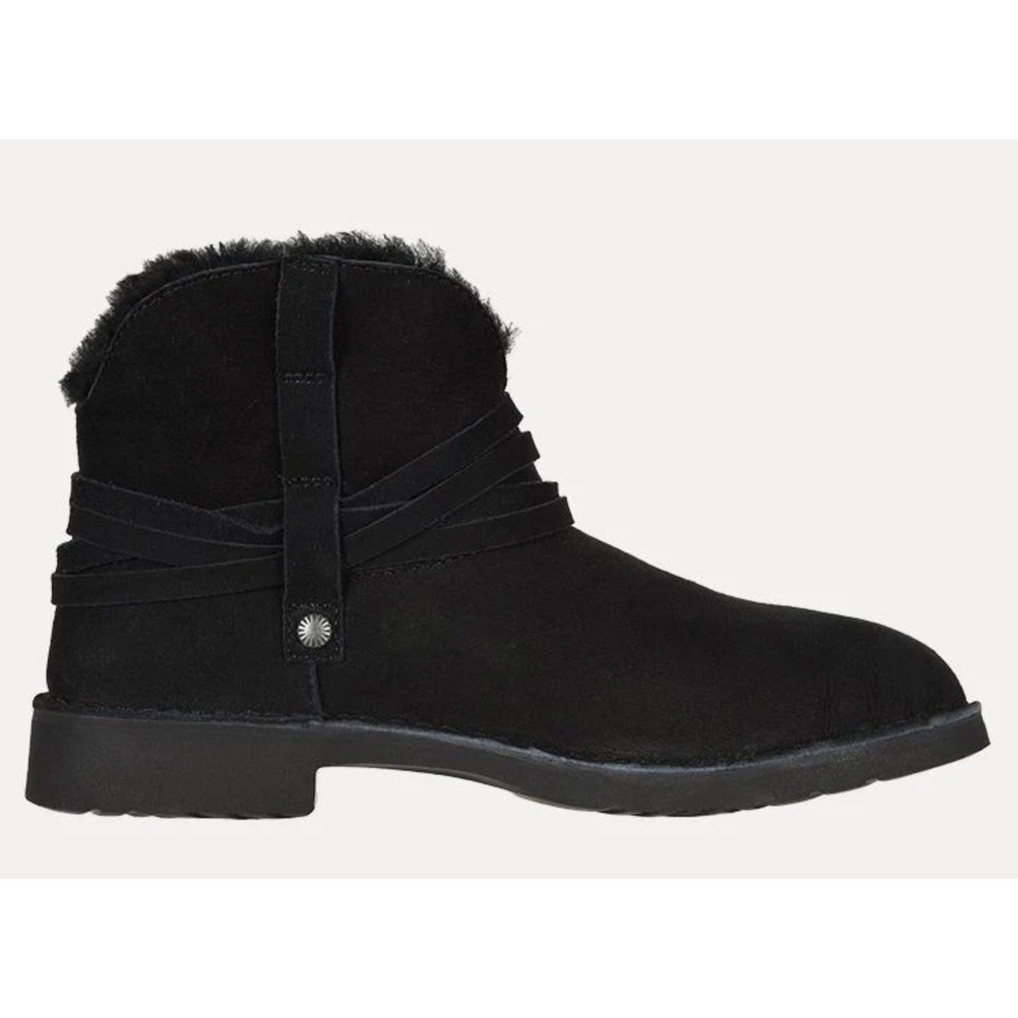 UGG Pasqual Shearling Lined Mini Winter Boot Booties Black 8