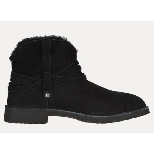 UGG Pasqual Shearling Lined Mini Winter Boot Booties Black 8