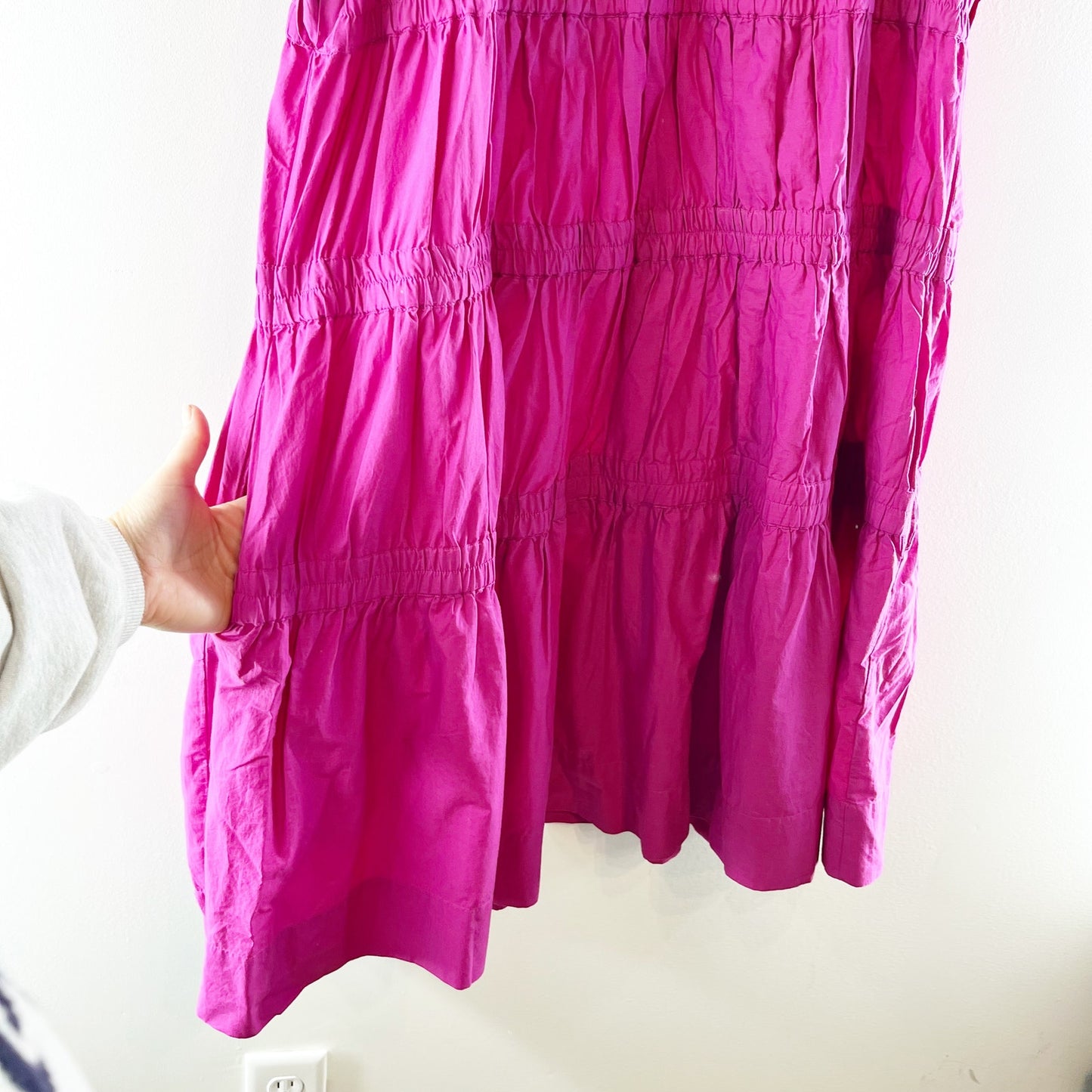 Sea New York Steph Cotton Flutter Sleeve Mini Tunic Dress Rose Pink XL