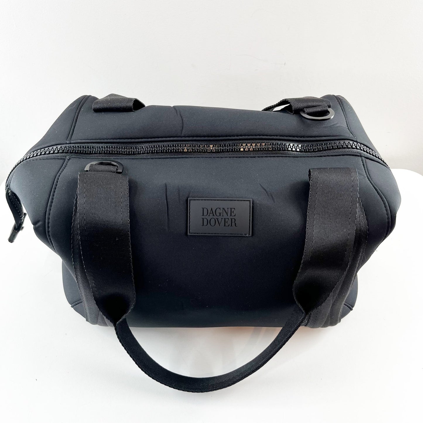 Dagne Dover Landon Neoprene Duffel Travel Bag Black Onyx Medium