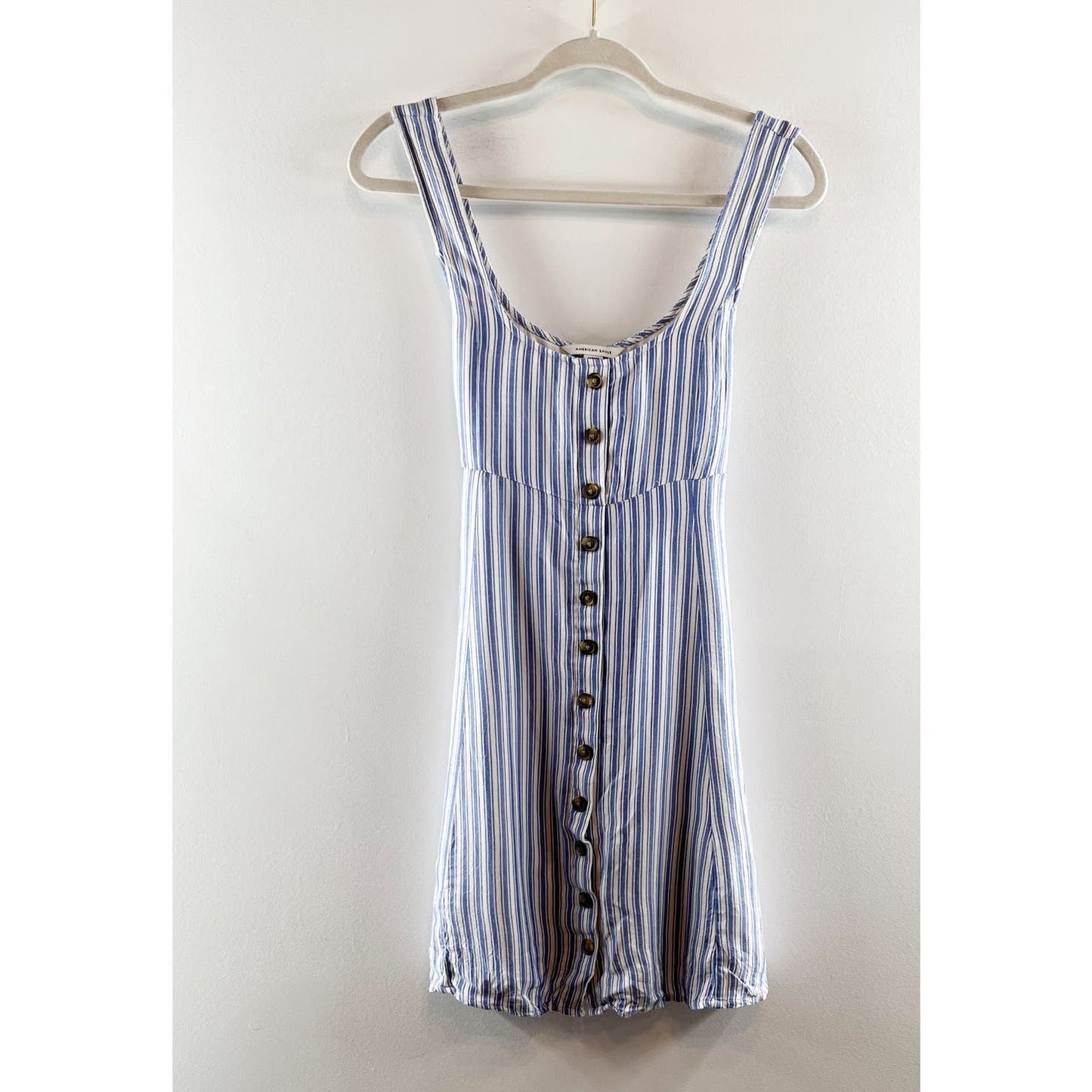 American Eagle Striped Tank Mini Dress Blue White Medium