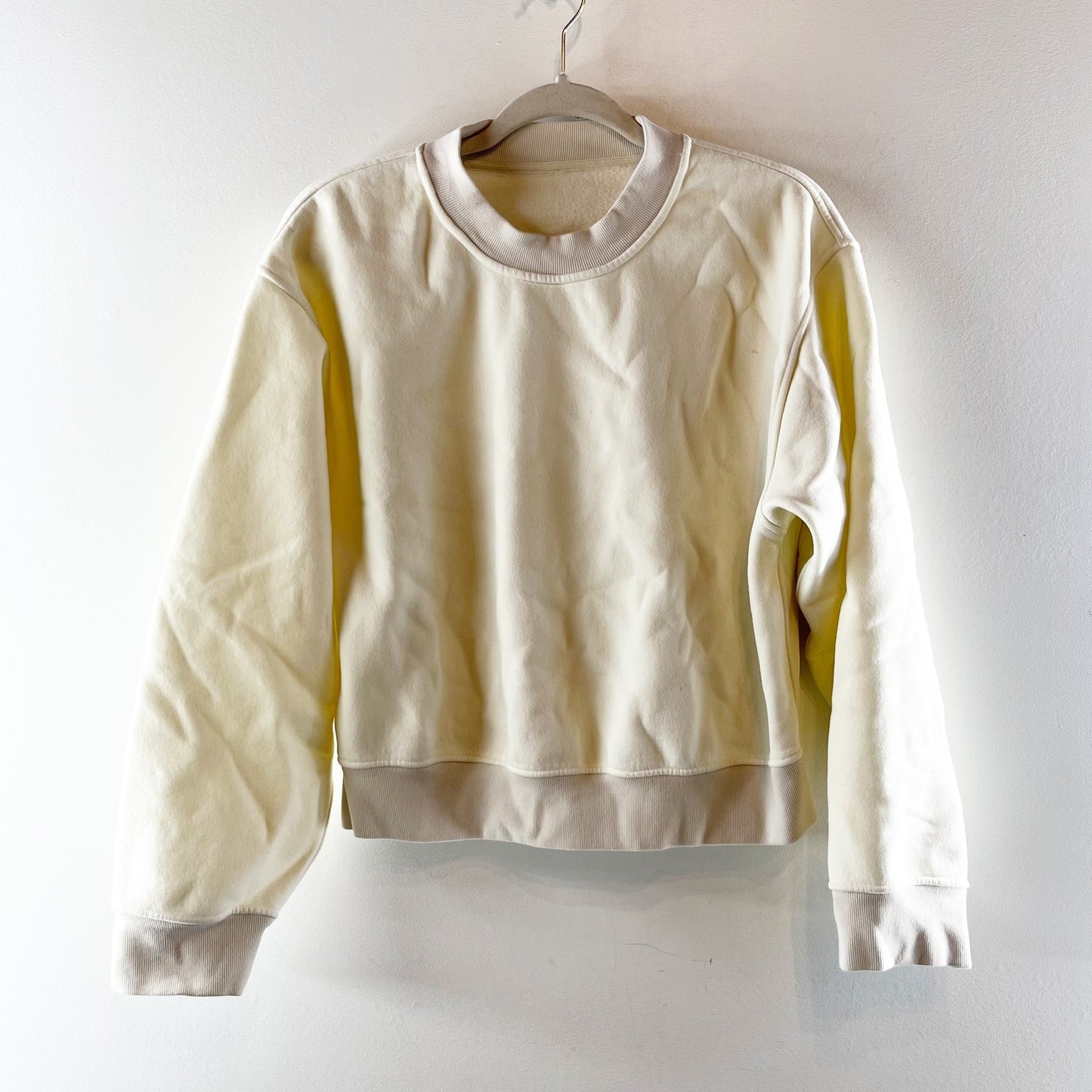 Lululemon Perfectly Oversized Crewneck Sweatshirt Bone Cream Small
