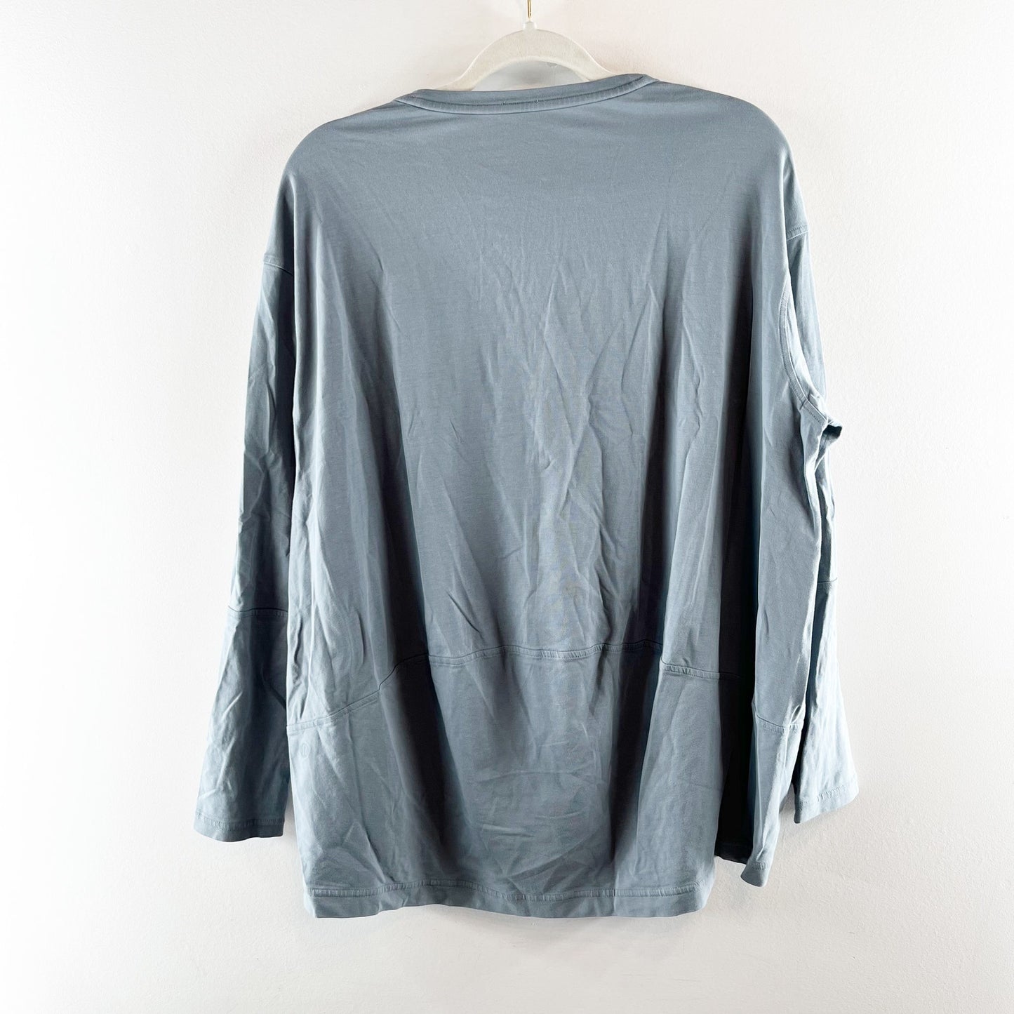 Lululemon Back In Action V-Neck Long-Sleeve Shirt Grey Sage Medium