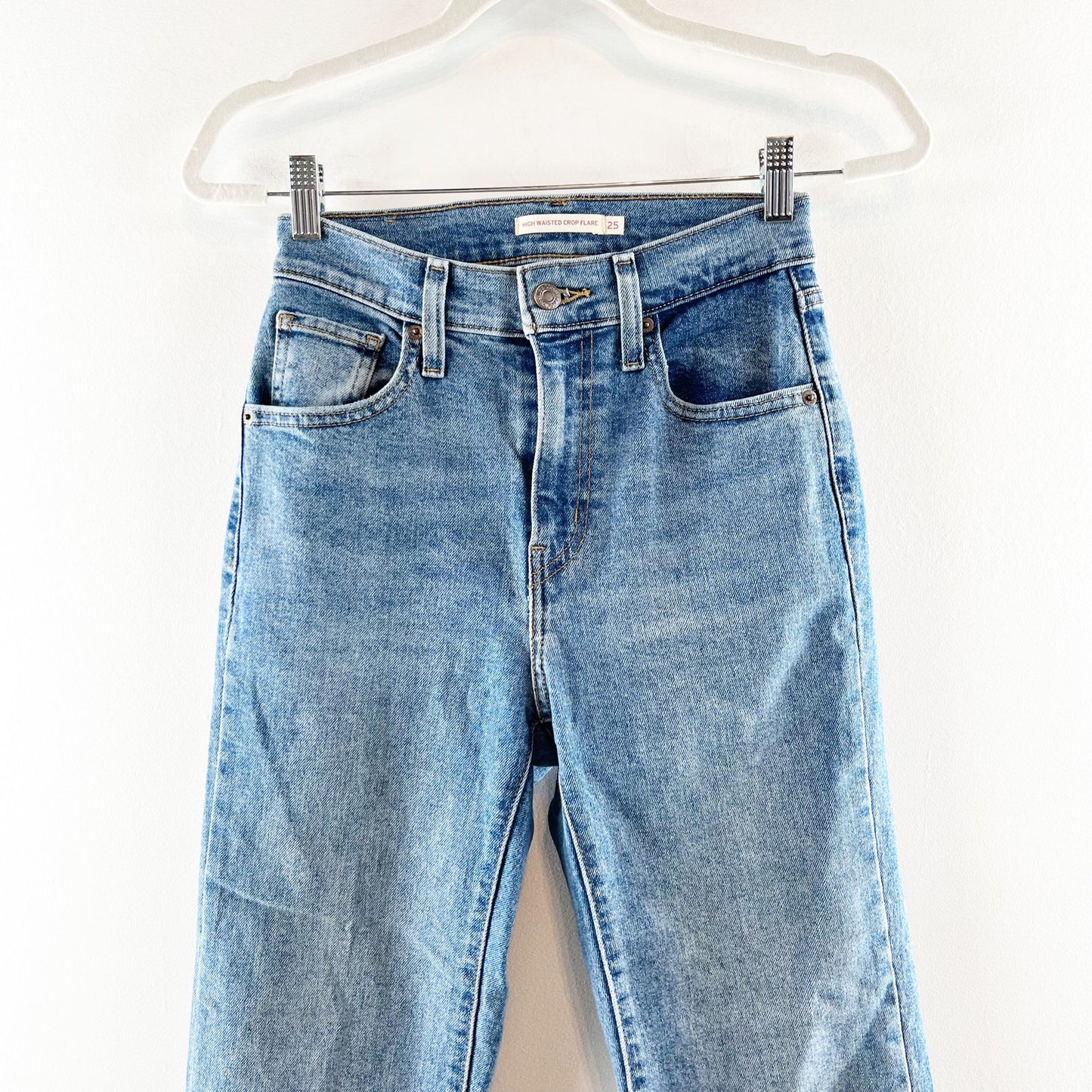 Levi's High Waisted Crop Flare Leg Jeans Blue 25 / 0