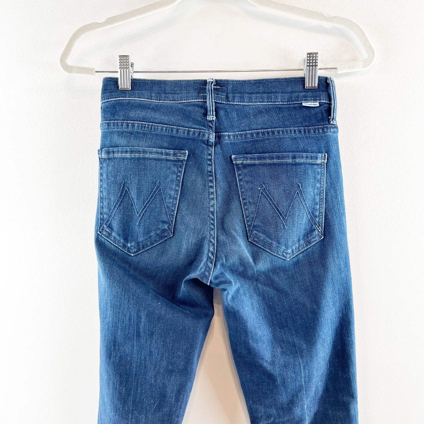 Mother The Insider Crop Step Fray High Rise Jeans Good For You Blue 26