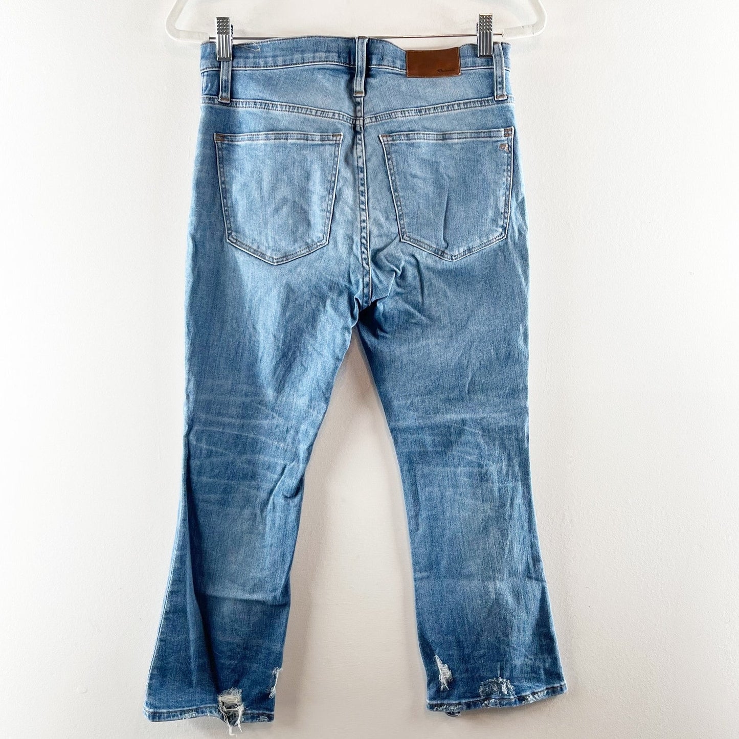 Madewell Cali Demi Boot Cut Jeans in Bess Wash Blue Button front Edition 6 P