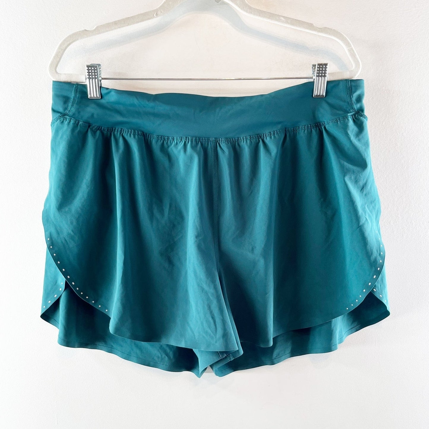 Lululemon Fast and Free Reflective High-Rise Shorts 3" Storm Teal Green 14