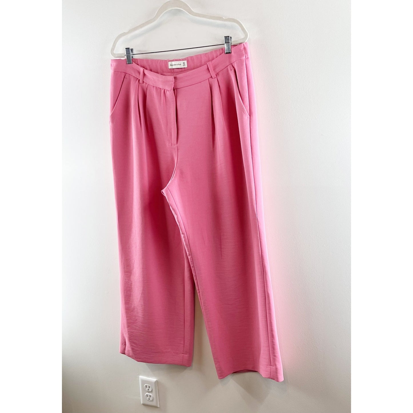 Abercrombie & Fitch Sloane Tailored Pant Trousers Pink 16 Petite