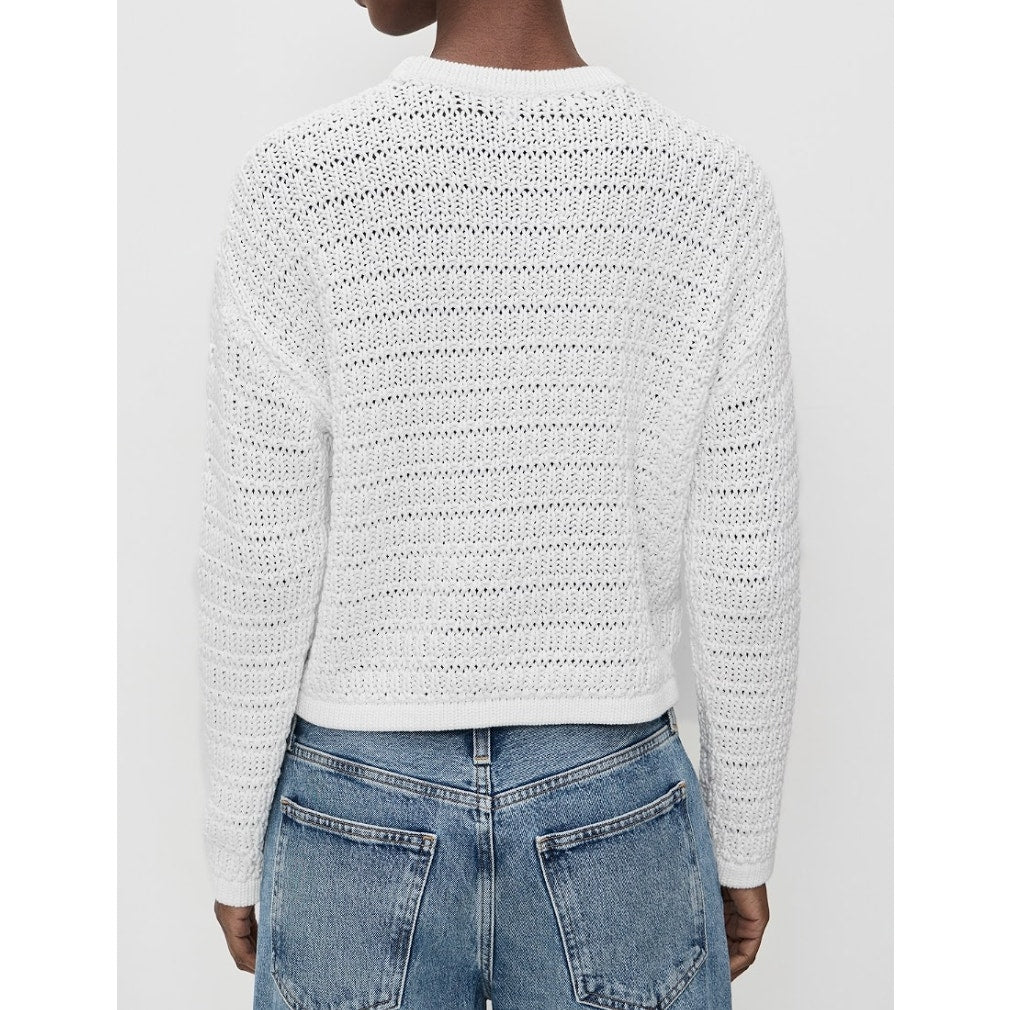 Pistola Katya Long Sleeve Crewneck Pullover Sweater Le Blanc White XS