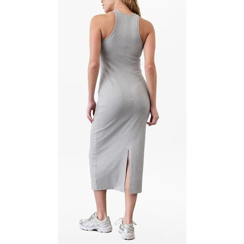 Athleta Signature Rib Tank Maxi Dress Gray Medium Tall