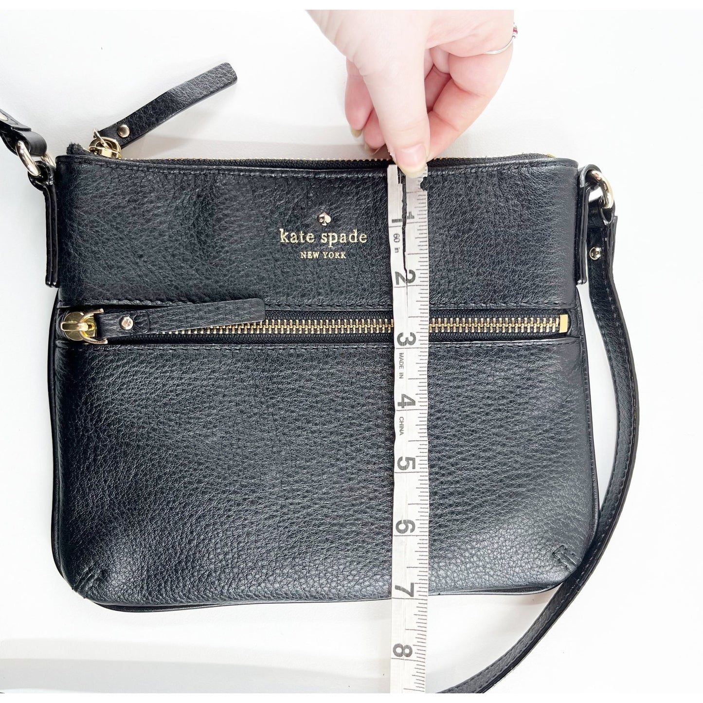 Kate Spade Cobble Hill Crossbody Messenger Pebbled Leather Black