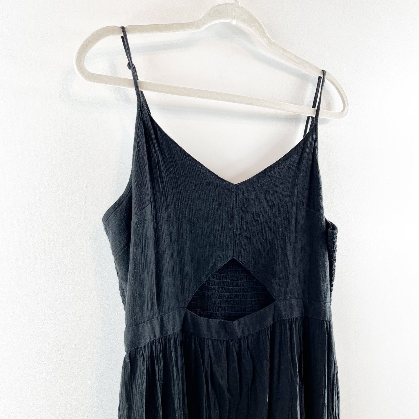 Aerie Maxi Cutout Tiered Dress Black XL