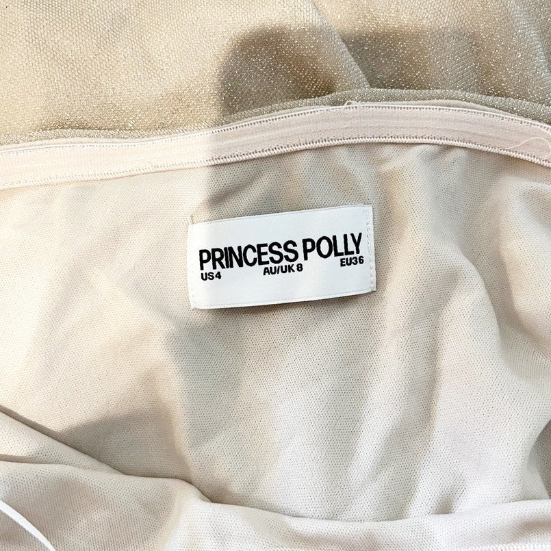 Princess Polly Donelli Strapless Mini Dress Champagne Gold 4