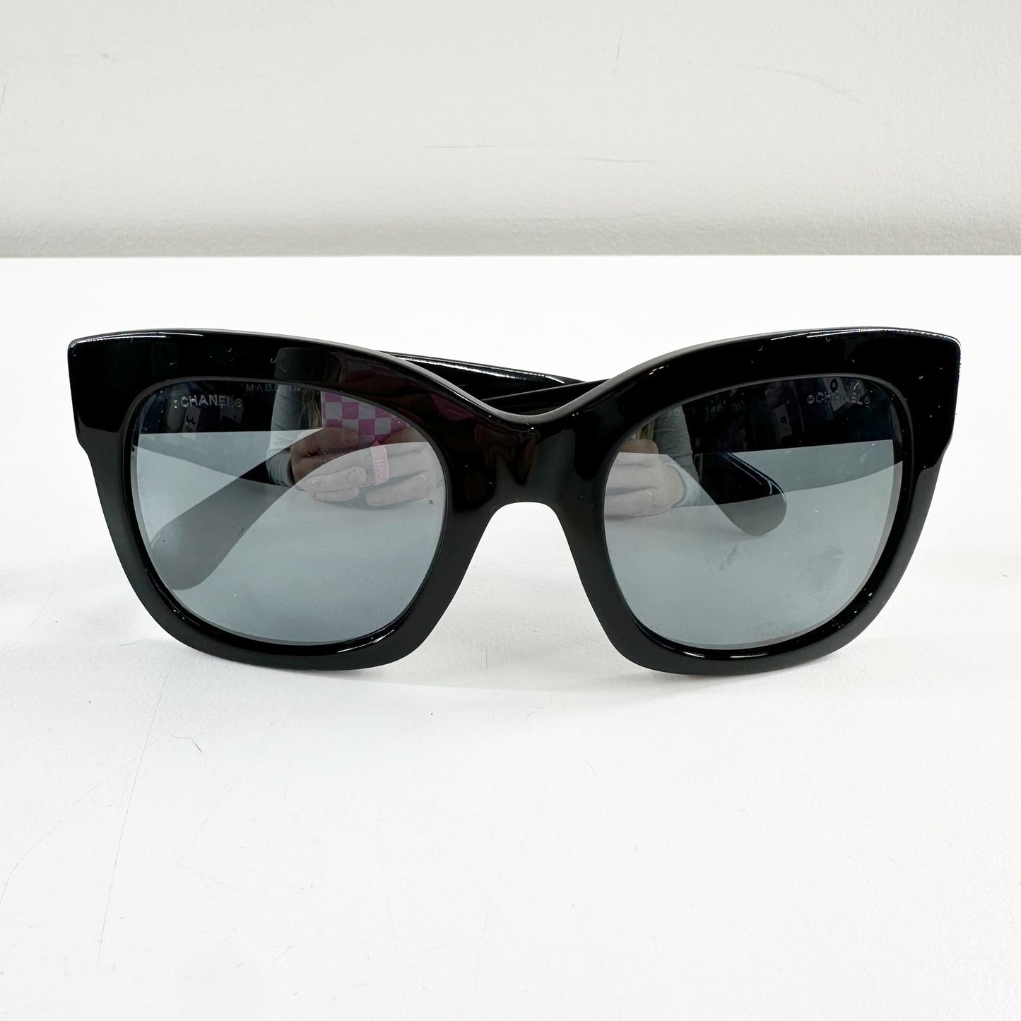 Chanel 5357 Square Oversized CC Designer Sunglasses Black