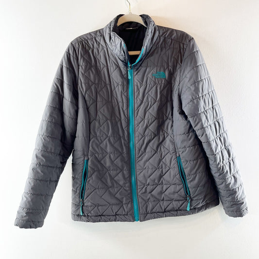 The North Face Quilted Full Zip Jacket Gray XL