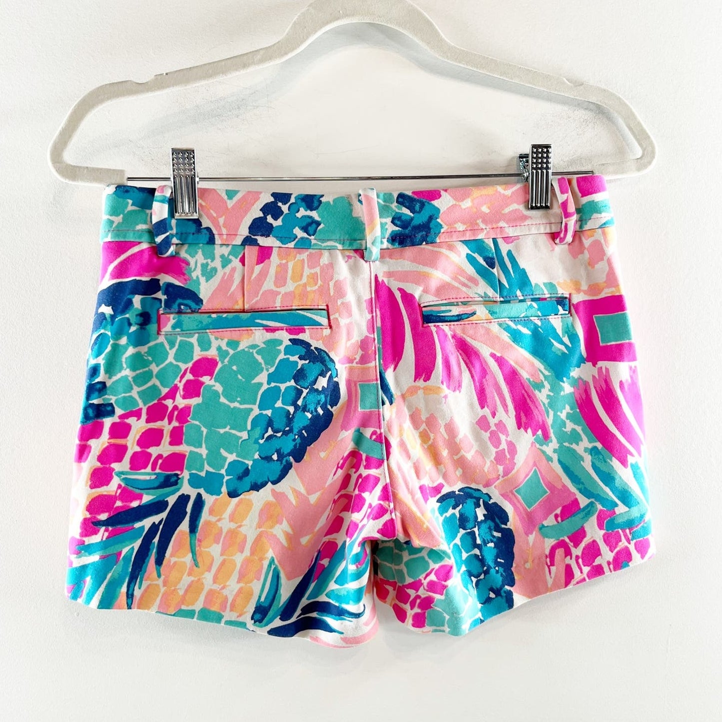 Lilly Pulitzer Callahan Chino Shorts Tropical Leaf Print Multicolor 2