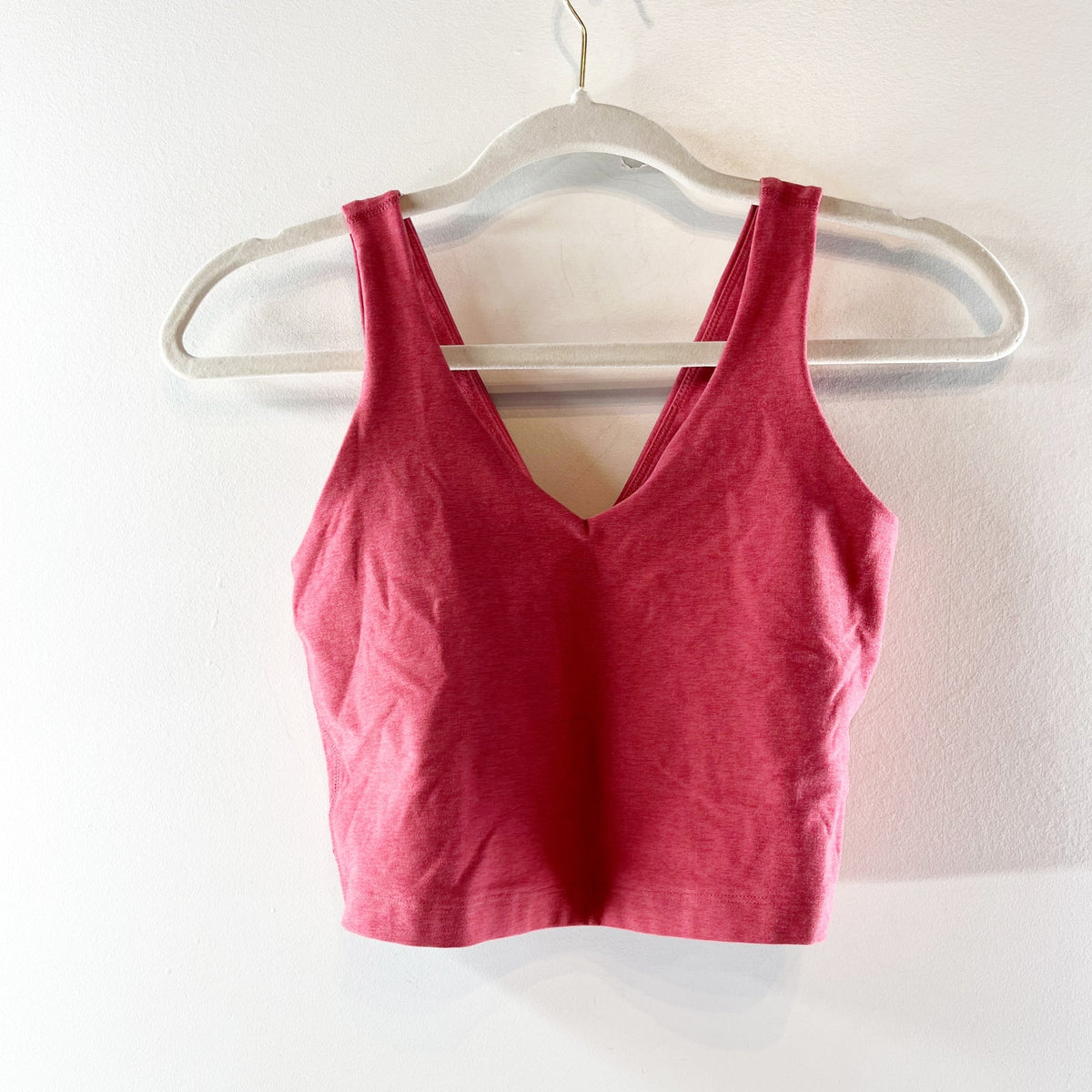 Beyond Yoga Spacedye Good Day V-Neck Cropped Tank Top Red Small