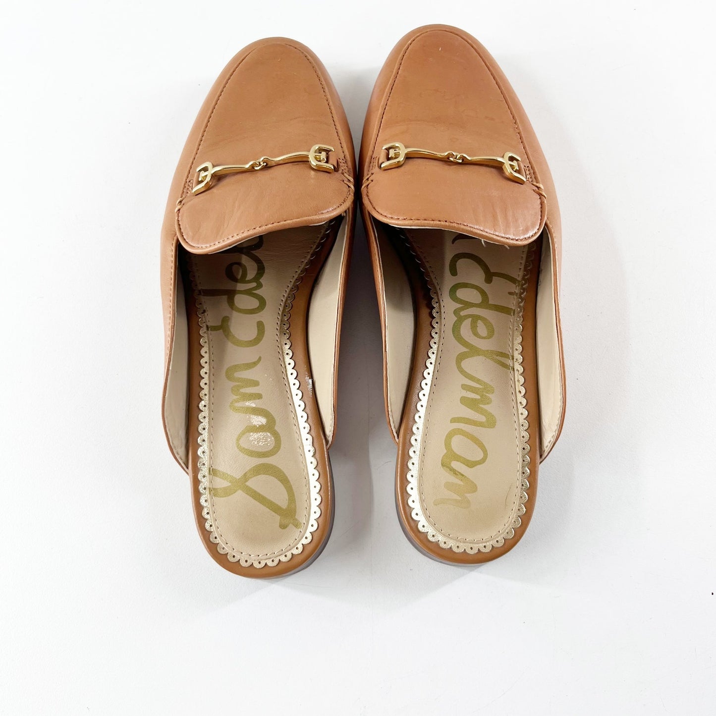 Sam Edelman Leather Linnie Bit Mule Loafers Brown 6.5