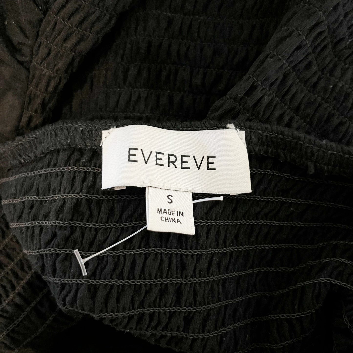 Evereve Ruched V Neck Halter Tank Top Black Small