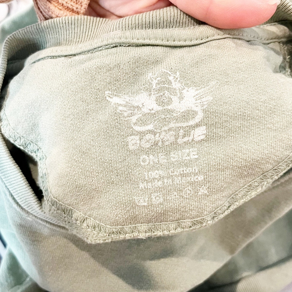 Boys Lie Good Bye Angel Long Sleeve Crewneck Graphic Cotton Sweatshirt Green