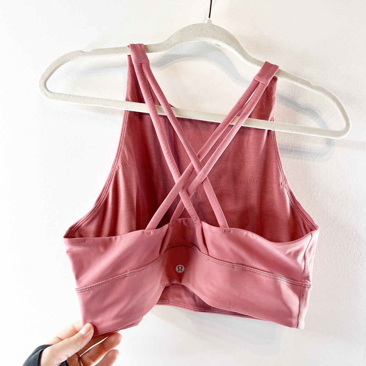 Lululemon Energy Bra High Neck Long Line Tough Brier Rose Pink 12