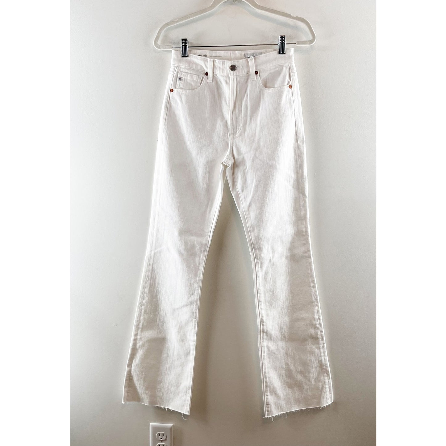 Adriano Goldschmeid Alexxis High Waisted Vintage Fit Bootcut Jeans White 26