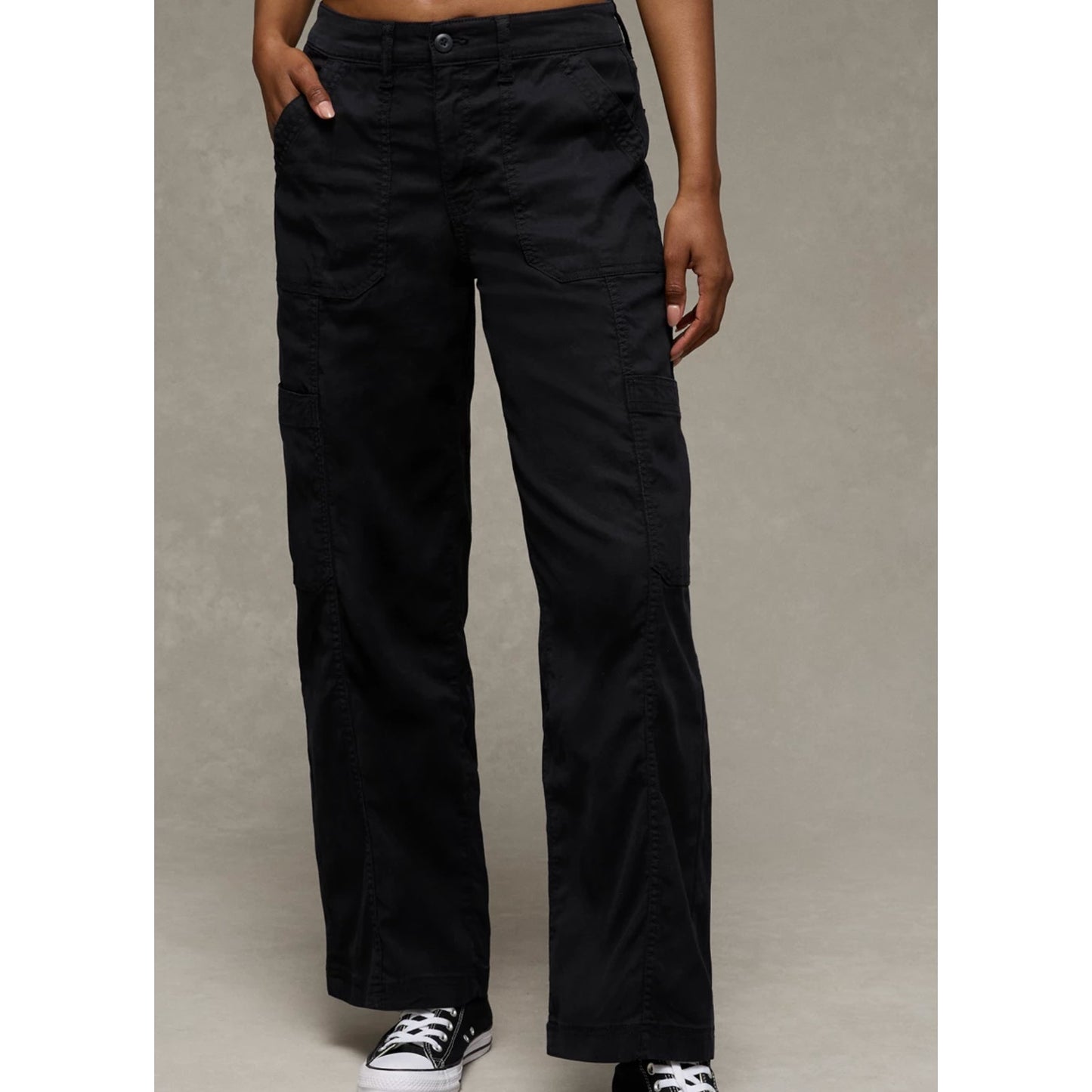 American Eagle Stretch High-Rise Utility Stovepipe Pant Rich Navy Blue 25