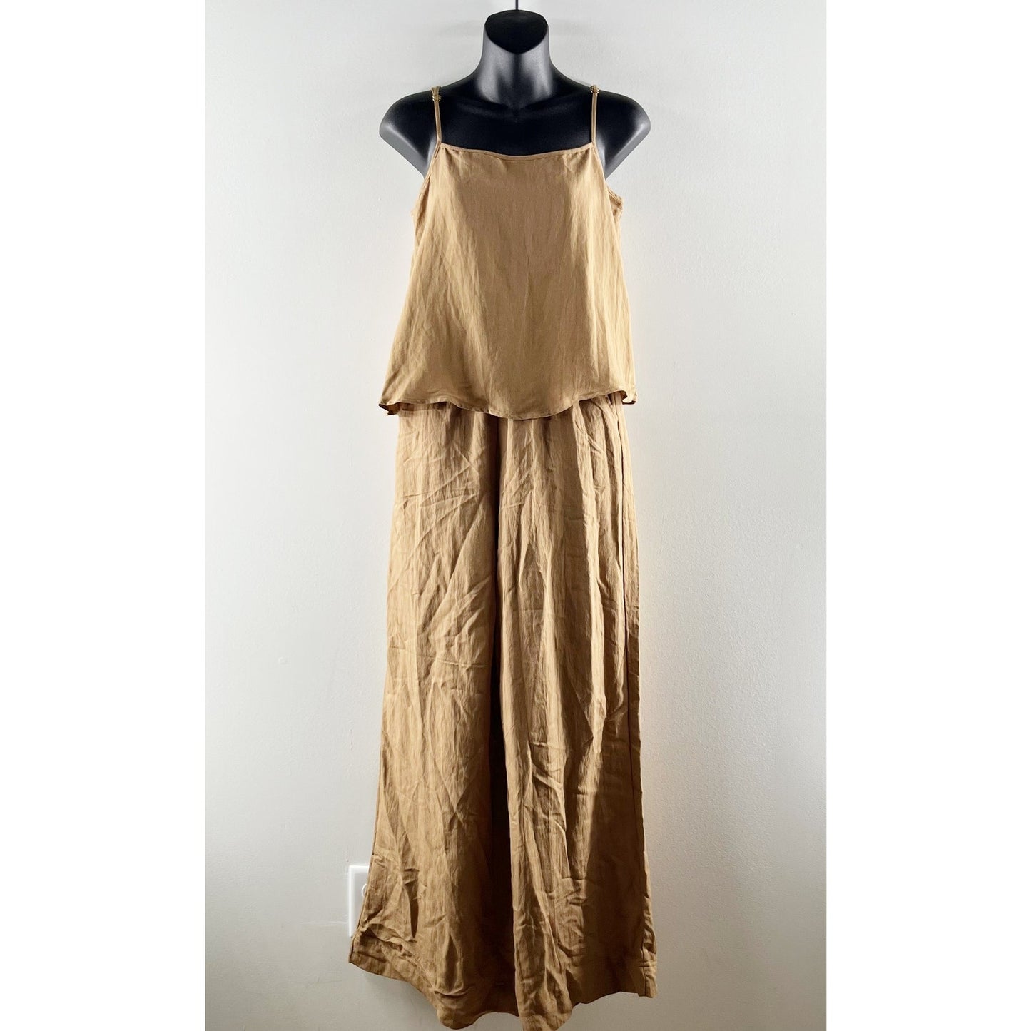 Z Supply Seashore Wide Leg Pants Matching Ashley Cami Tank Otter Brown XS / S