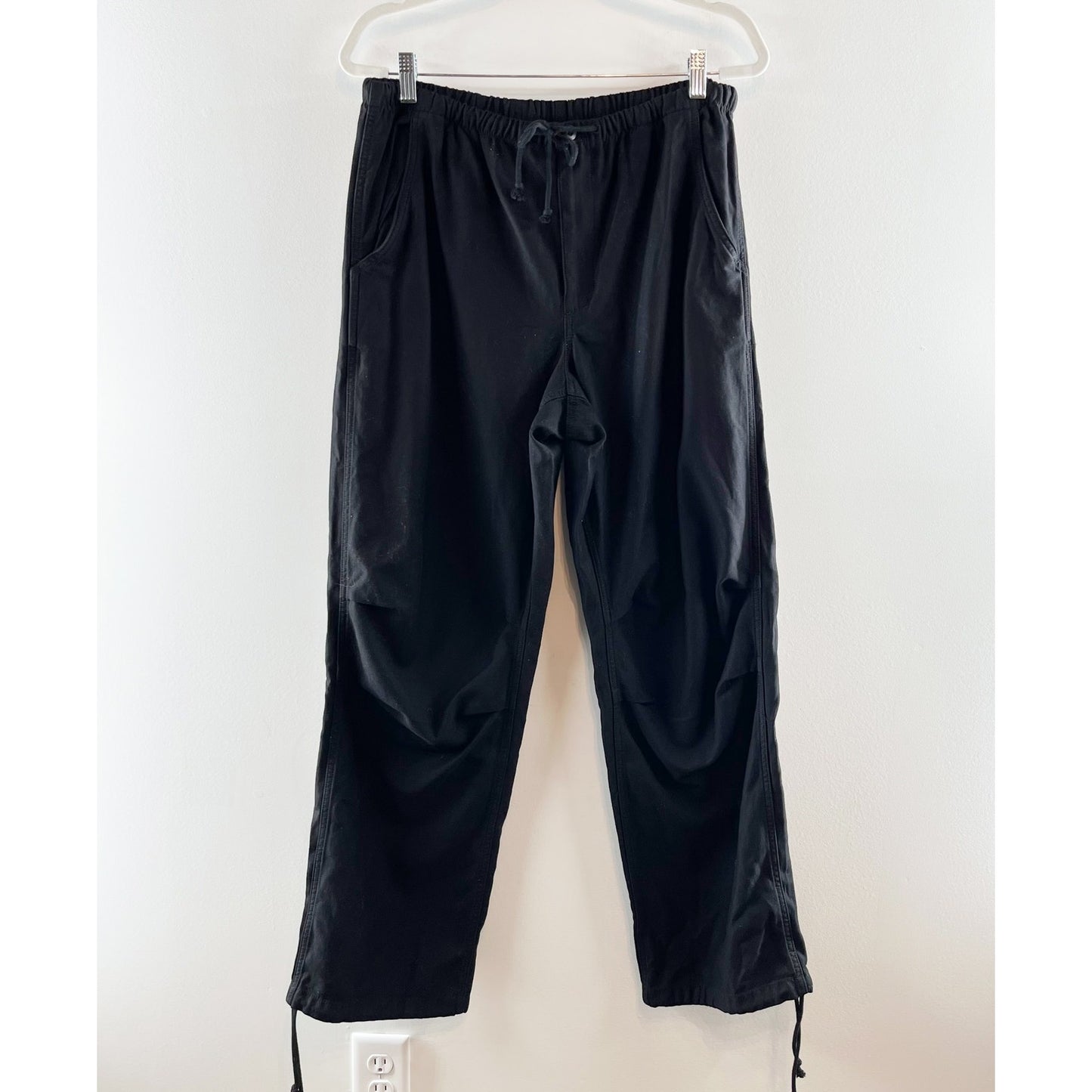 TNA Aritzia Cotton Supply High Rise Relaxed Cargo Pants Black Large