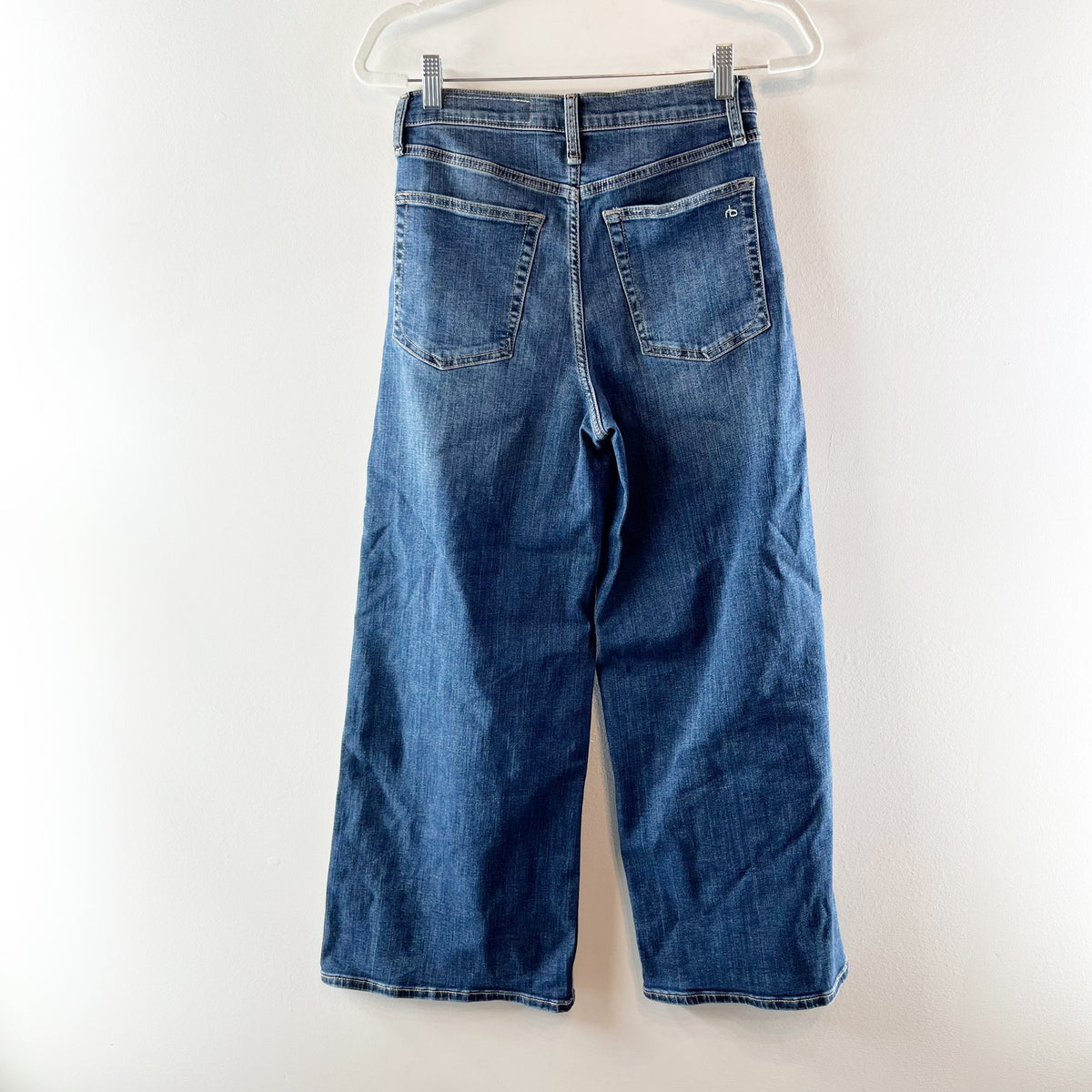 Rag & Bone Serena Crop High Rise Wide Leg Jeans Blue 27 / 4