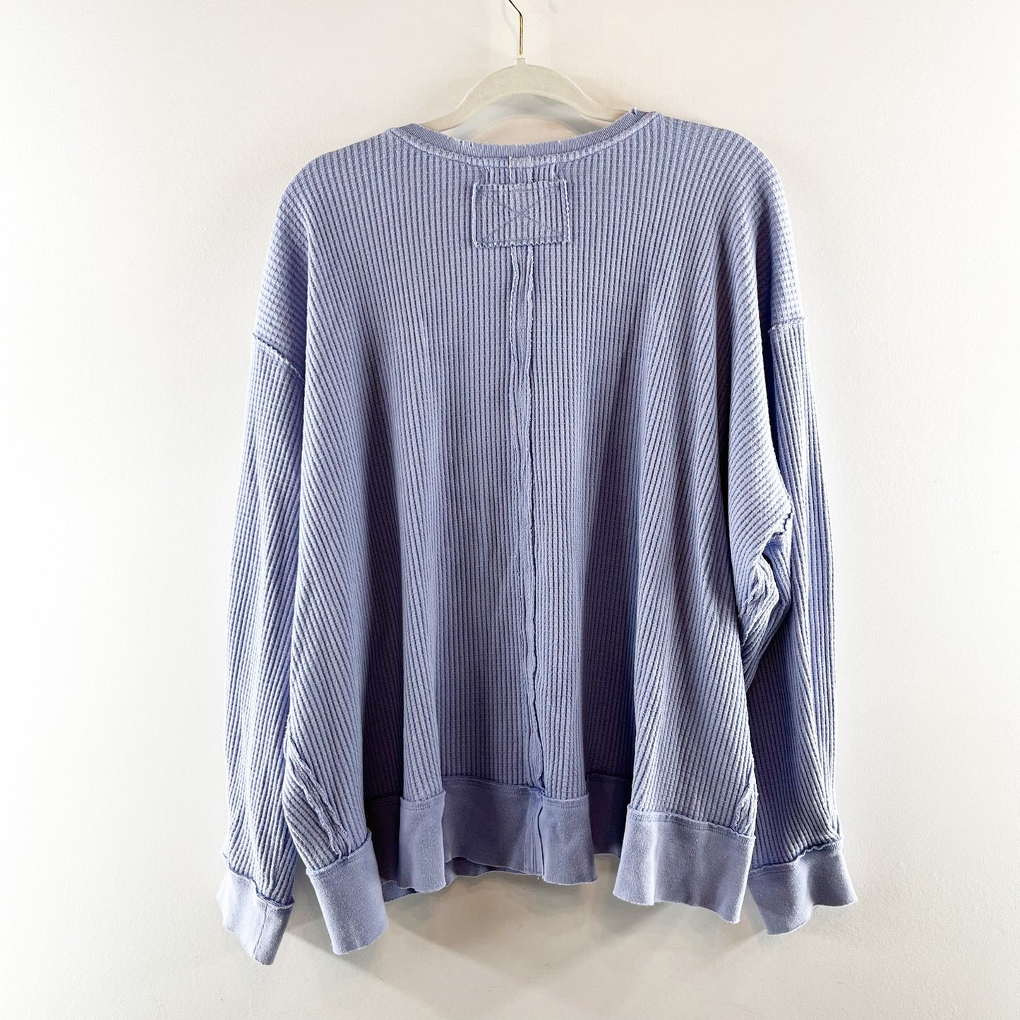 Free People We The Free Buttercup Thermal Long Sleeve Top Purple Small