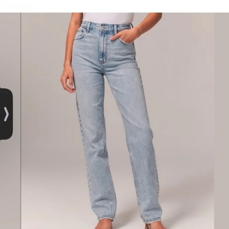 Abercrombie & Fitch The 90's Straight Ultra High Rise Jeans Blue 10