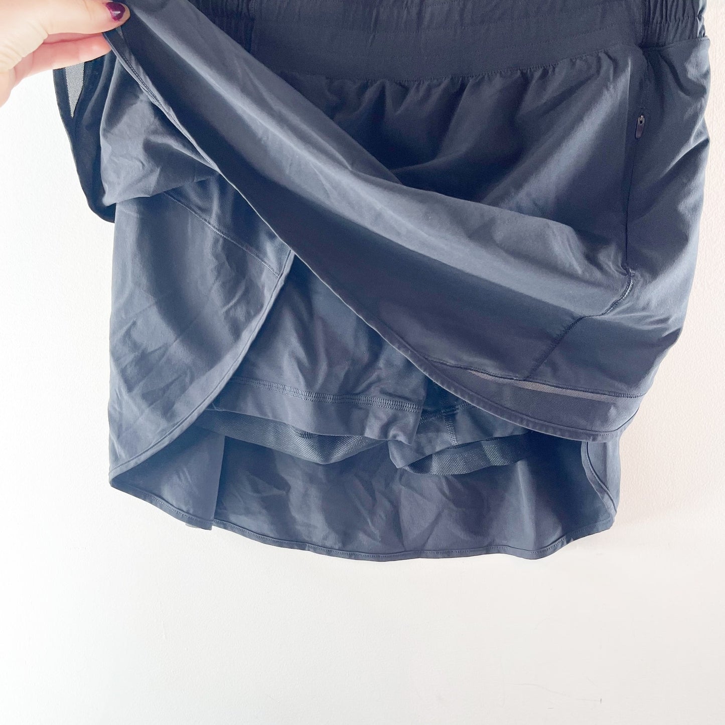 Lululemon Hotty Hot High-Rise Mini Tennis Skort Skirt Black 10