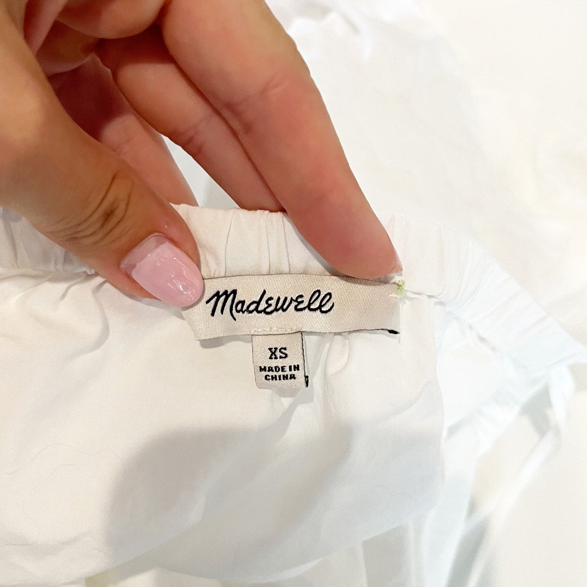 Madewell Embroidered Off The Shoulder Cotton Blouse Top White XS