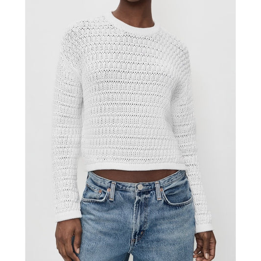 Pistola Katya Long Sleeve Crewneck Pullover Sweater Le Blanc White XS