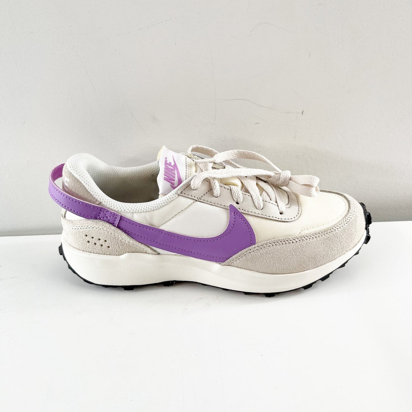 Nike Waffle Debut Running Sneakers Shoes White Cream Purple 7.5