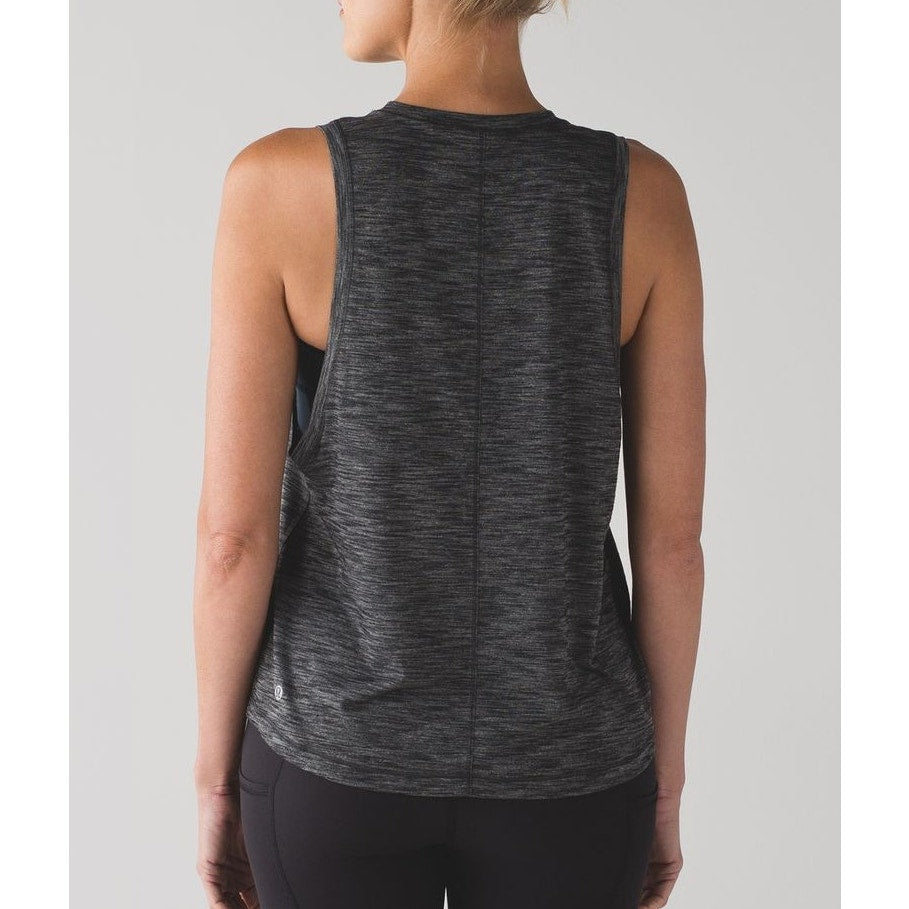 Lululemon Athletica Sleeveless Cardio Squad Tank Top II Heathered Black Small