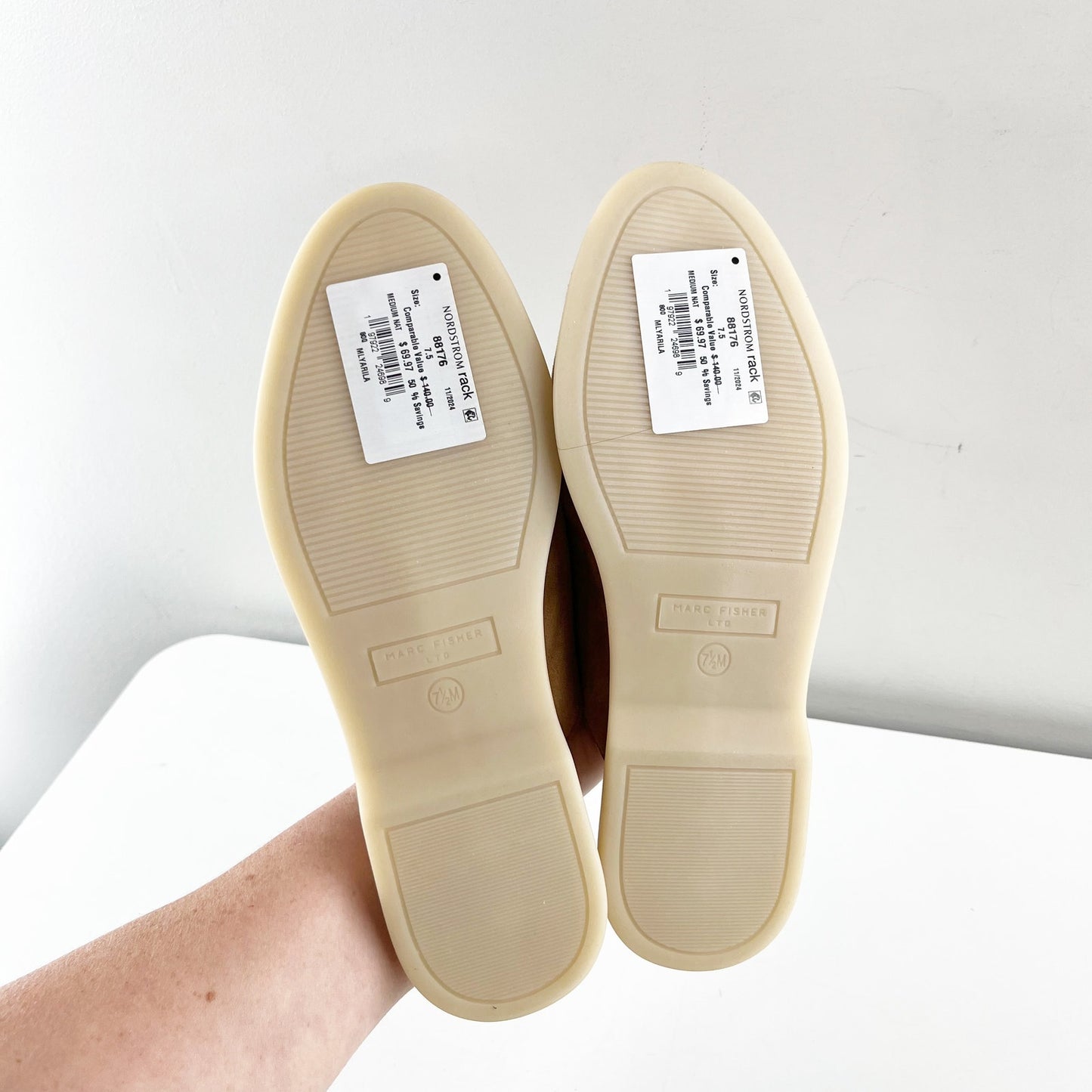 Marc Fisher Yarila Slip On Suede Loafer Mule Brown 7.5