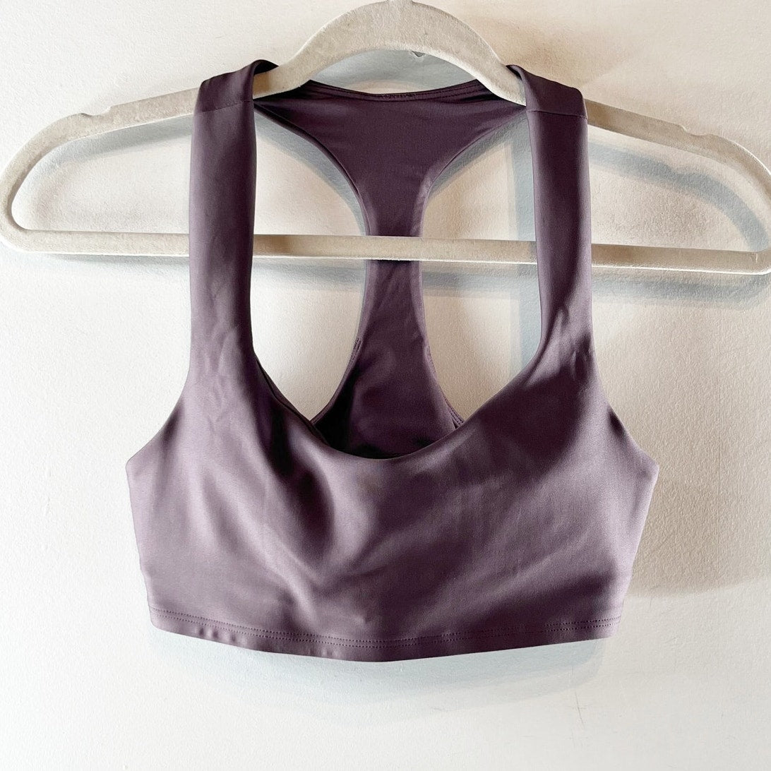Alo Airlift Advantage Racerback Sports Bra Raisinette Purple Small