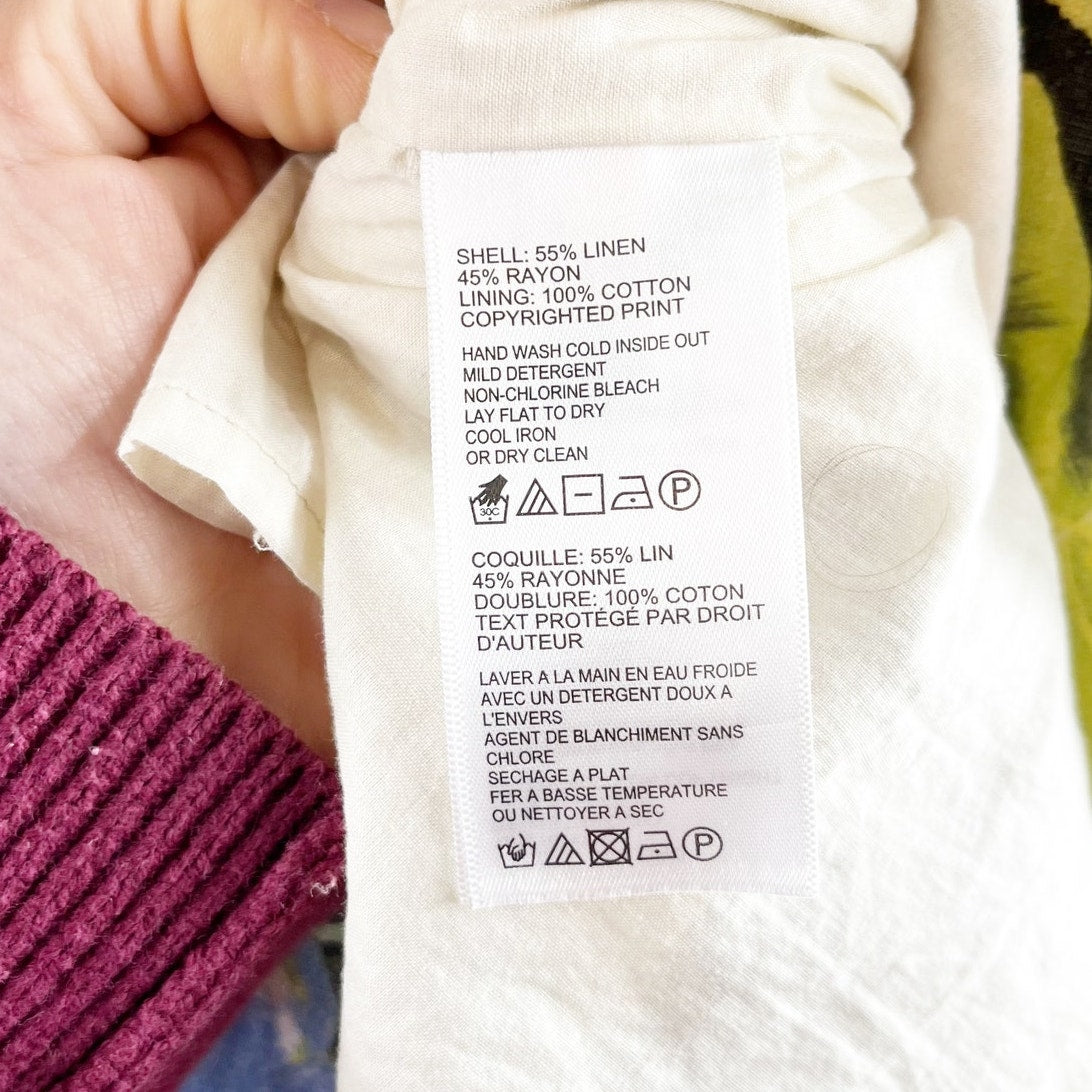 Tommy Bahama Tropolicious Linen Sleeveless Mini Shift Dress Tan Medium