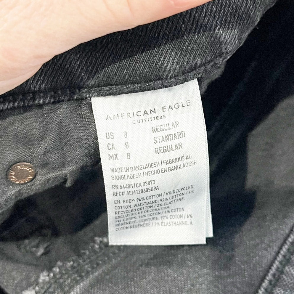 American Eagle High Waisted 90s Bootcut Jeans Black 8
