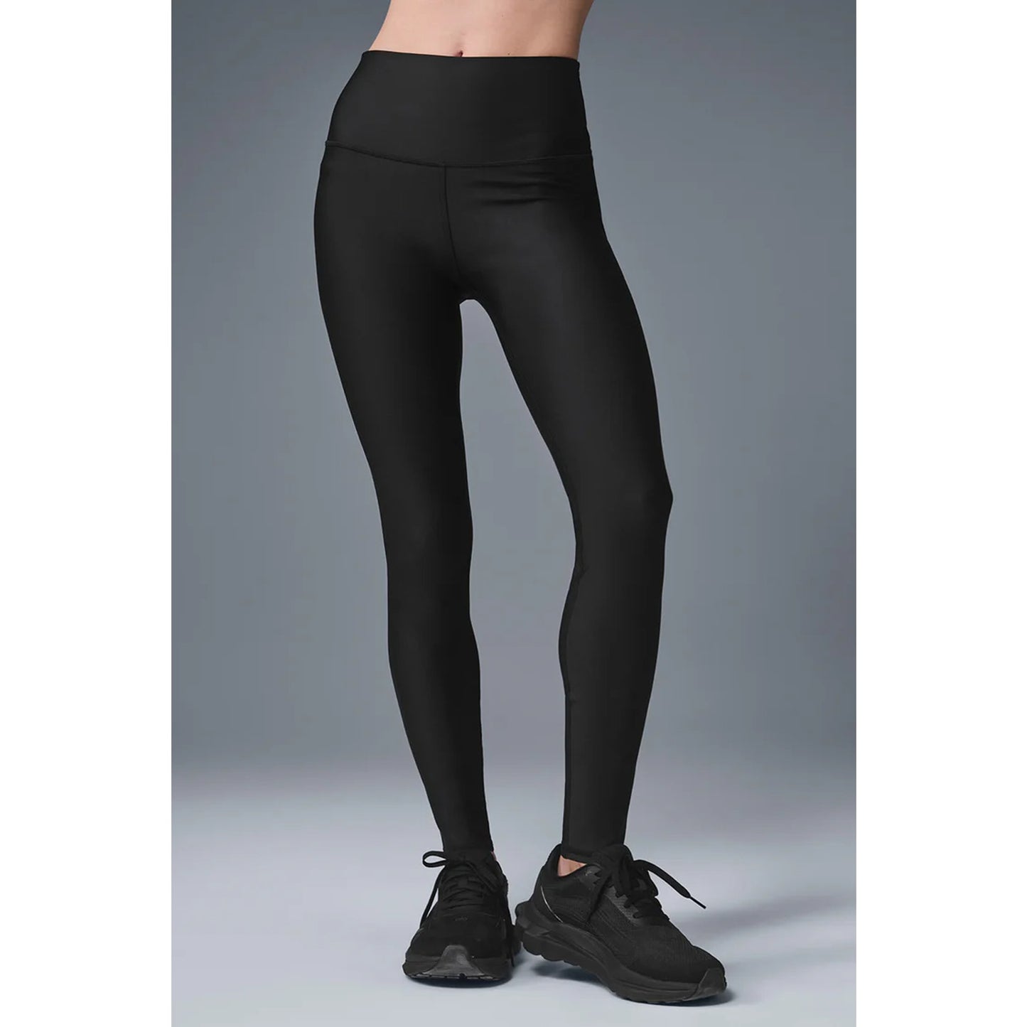 Alo Yoga Pull On High Waisted Airlift Workout 7/8 Leggings Pants Black Small