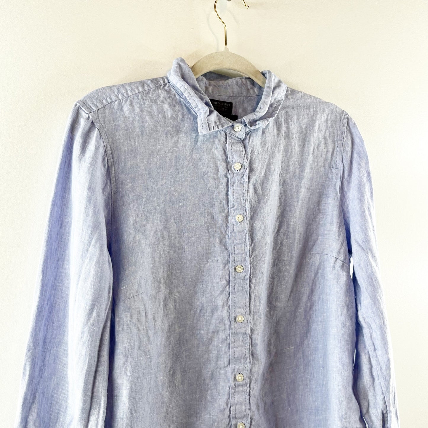 Baird McNutt Irish Linen for J.Crew Slim-Fit Button-Up Shirt Periwinkle Blue 12P