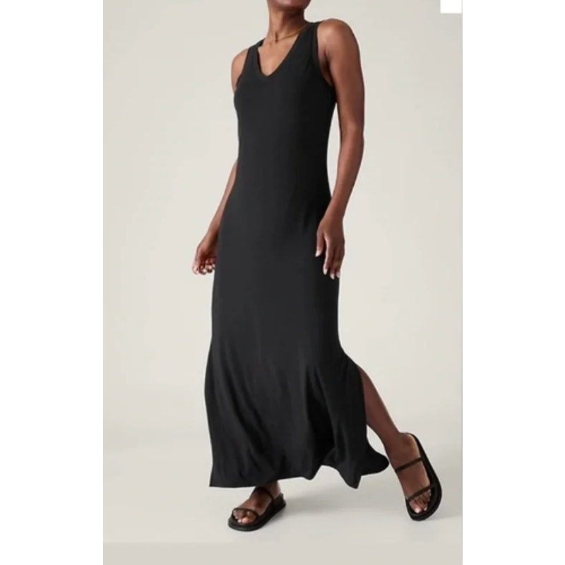 Athleta Santorini Sleeveless Tank Jersey Maxi Dress Medium Petite