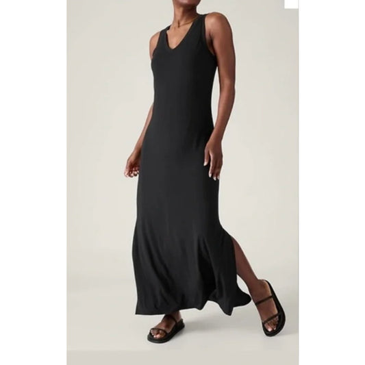 Athleta Santorini Sleeveless Tank Jersey Maxi Dress Medium Petite