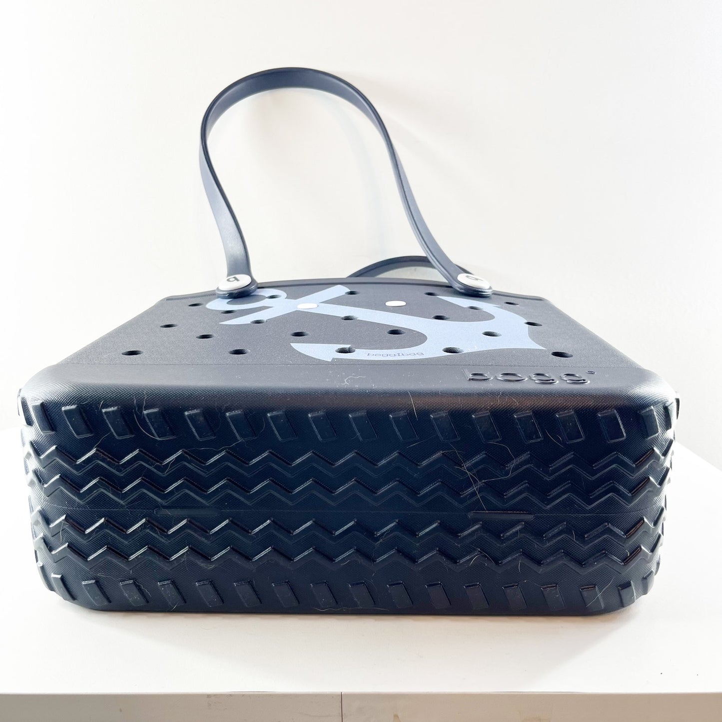 Bogg Bags Anchors Away Navy Blue Large Beach Tote Bag Waterproof