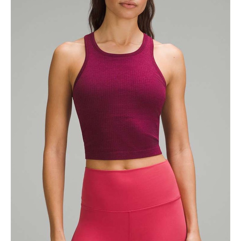 Lululemon Ebb to Street Cropped Racerback Tank Top Deep Luxe Purple 6